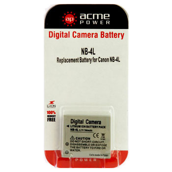 Аккумулятор для Canon Digital IXUS 50 AcmePower AP NB-4L
