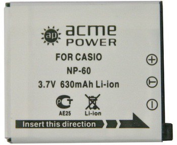 Аккумулятор для Casio Exilim EX-FS10 AcmePower CNP-60