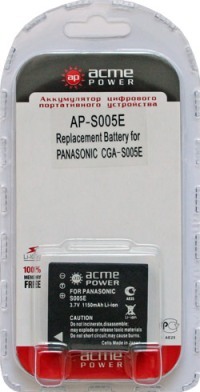 Аккумулятор для Panasonic DMC-FX30 AcmePower AP S005E