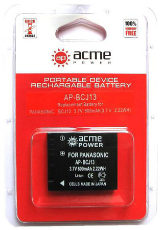 Аккумулятор для Panasonic Lumix DMC-LX5 AcmePower BCJ13