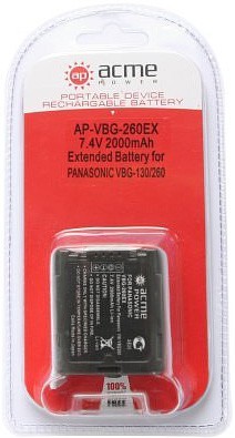 Аккумулятор для Panasonic NV-GS500 AcmePower AP VBG-260