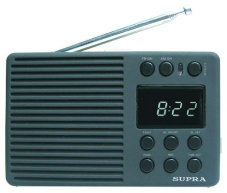 Радиоприемник Supra ST-112 чёрный с серебром