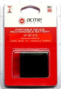 Аккумулятор для Canon HF10 AcmePower AP BP-819