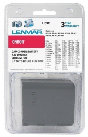 Аккумулятор для Canon V40Hi Lenmar LIC941