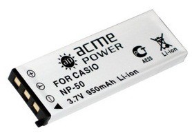Аккумулятор для Casio Exilim EX-V8 AcmePower CNP-50
