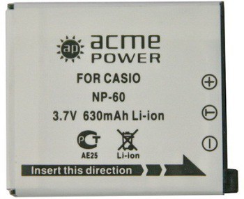 Аккумулятор для Casio Exilim EX-Z9 AcmePower CNP-60