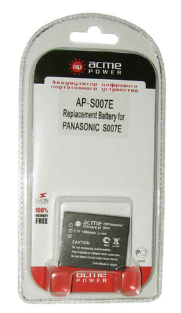 Аккумулятор для Panasonic DMC-TZ5 AcmePower AP S007E