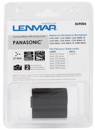 Аккумулятор для Panasonic Lumix DMC-FZ8 Lenmar DLP006