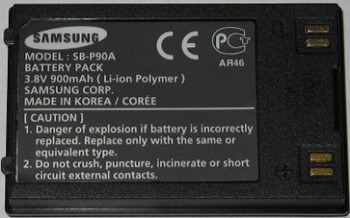 Аккумулятор для Samsung VM-M105 SB-P90A ORIGINAL