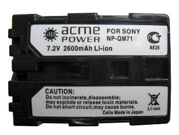 Аккумулятор для Sony DCR-PC330E AcmePower AP NP-QM71