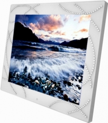 Цифровая фоторамка Diframe DF-F10.4S Slim (белая, со стразами Swarovski)
