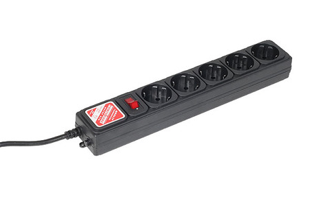 Фильтр сетевой Power Cube SPG-B-6 чёрный 1,95м