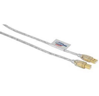 Кабель Hama USB (A-B) с позолоченными контактами