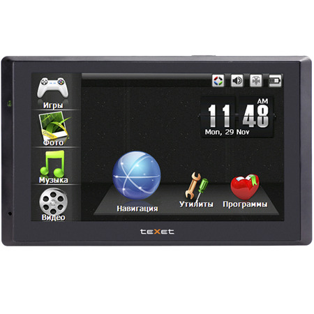 Навигатор Texet TN-710 А5 чёрный (Cityguide)
